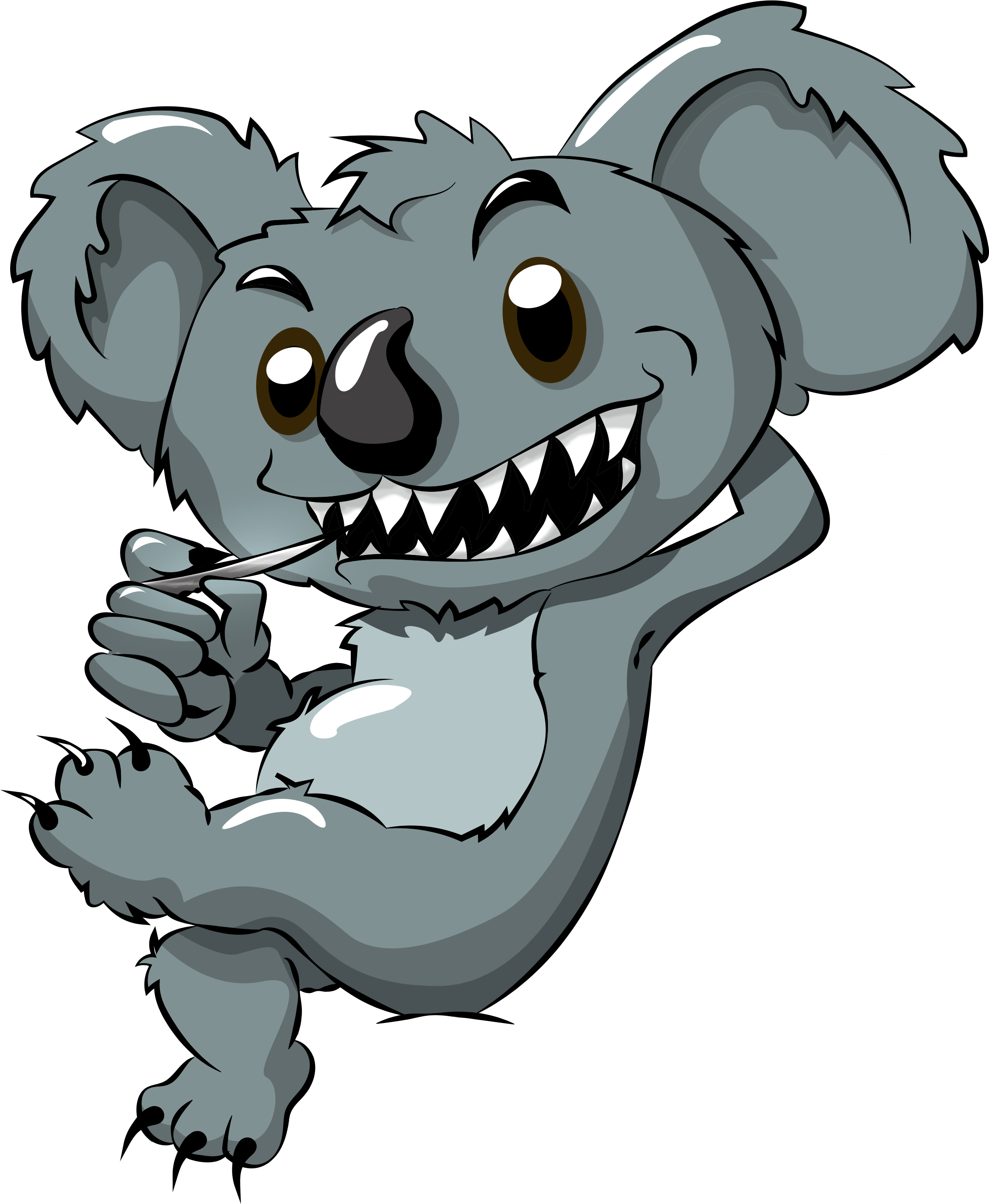 Killer Illustration By - Killer Koala Clipart (2550x3300), Png Download