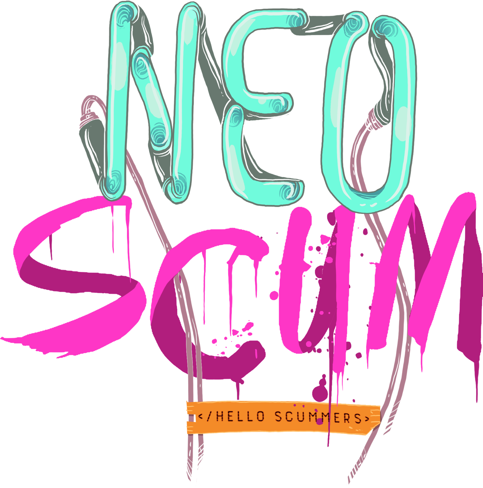 Neoscum Neoscum 20logo 20high 20res 20white - Calligraphy Clipart (2000x2000), Png Download