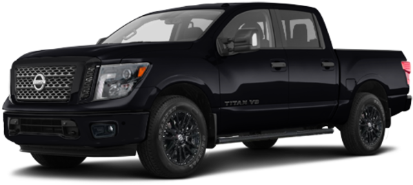 Nissan Titan Sl Midnight Edition - 2018 Nissan Titan Sl Crew Cab Black Clipart (770x435), Png Download