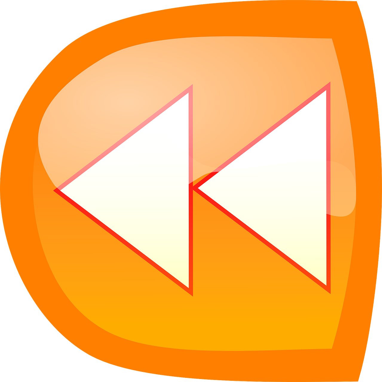 Rewind Arrow Arrows Action Png Image - Rewind Clipart Transparent Png (1279x1280), Png Download