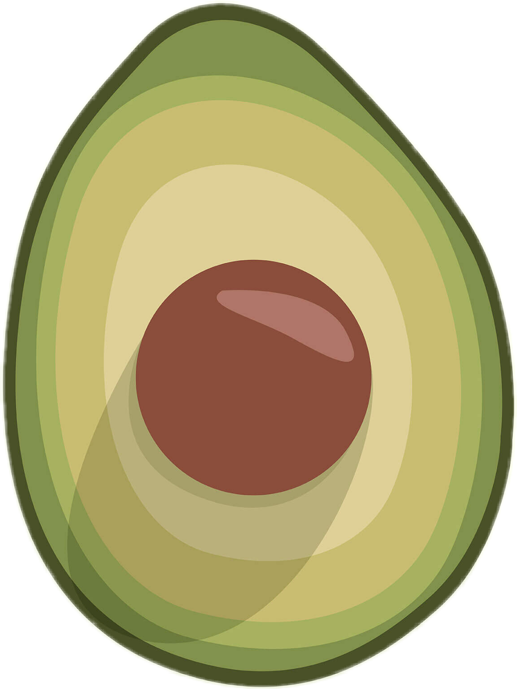 Avocado Png Tumblr - Circle Clipart (1024x1364), Png Download