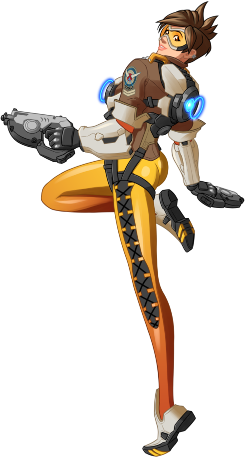 S New Pose - Tracer Pose Png Clipart (753x1061), Png Download