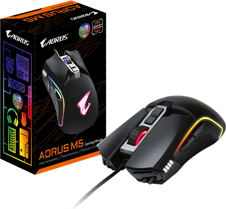 Aorus M5 - Aorus M5 Gaming Mouse Clipart (1000x1000), Png Download