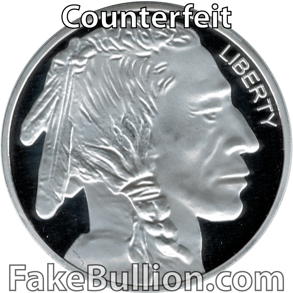 Click To Enlarge Image Prov Buffalo Fake Obverse - Silver Buffalo Rounds Fakes Clipart (946x946), Png Download