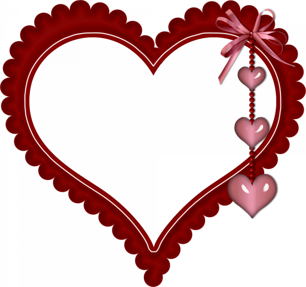 Love Heart Frames - Best Love Photo Frames Png Clipart (600x564), Png Download