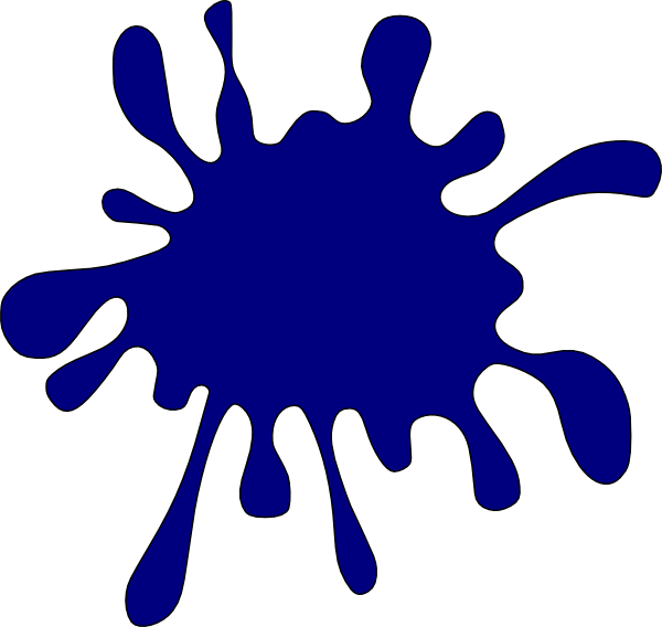 Splash Svg Clip Arts 600 X 568 Px - Blue Paint Splatter Clip Art - Png Download (600x568), Png Download