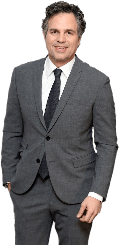 Mark Ruffalo Grey - Mark Ruffalo White Background Clipart (600x902), Png Download