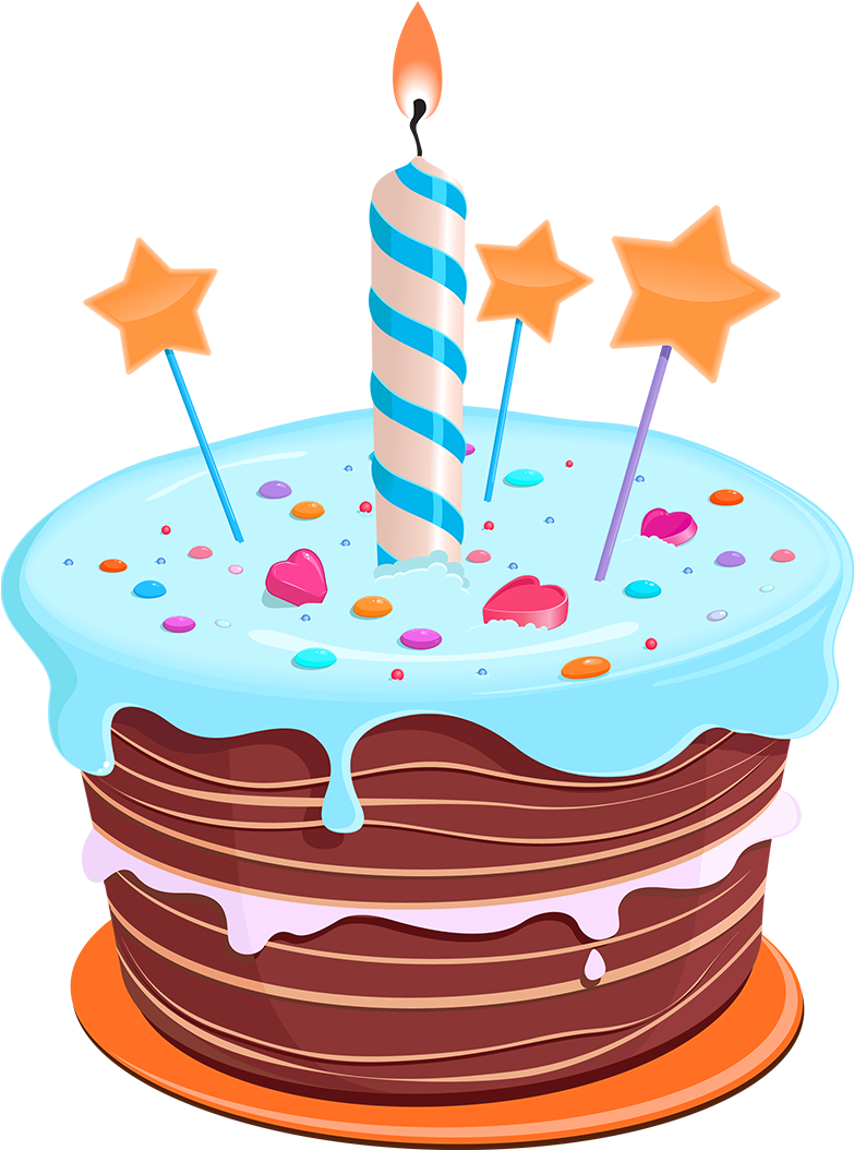 Birthday Star Png Download - Birthday Cake Clipart Transparent Background (783x1054), Png Download