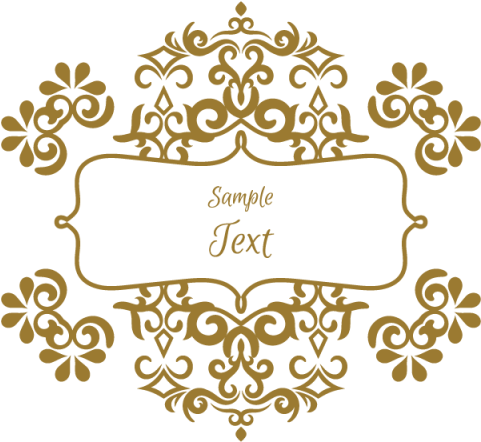Vintage Ornament Greeting - Flor De Lis Moldura Clipart (640x640), Png Download