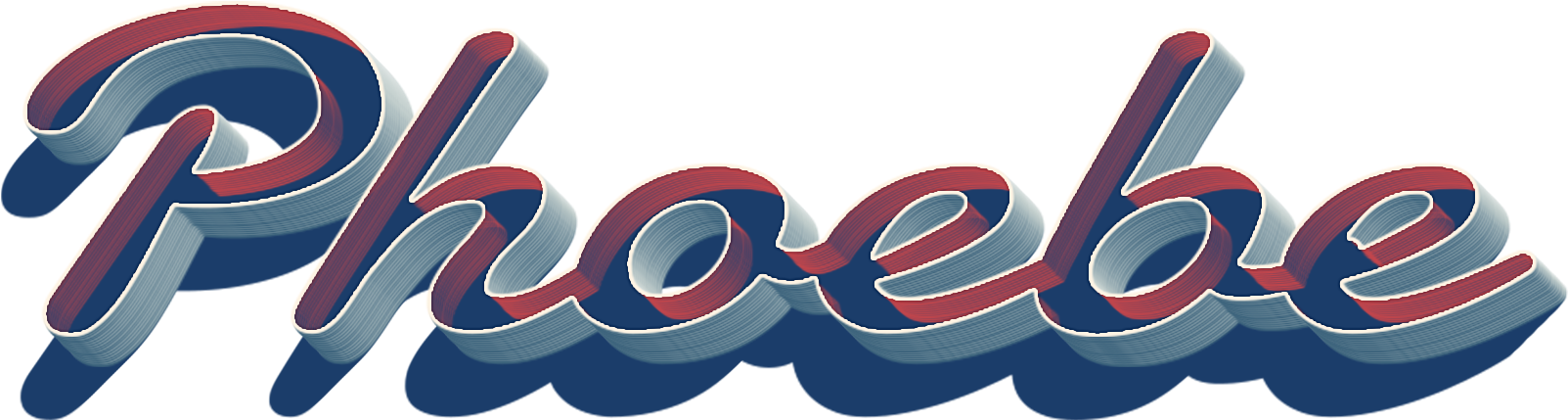 Phoebe 3d Letter Png Name - Png Prabhas Clipart (1794x679), Png Download