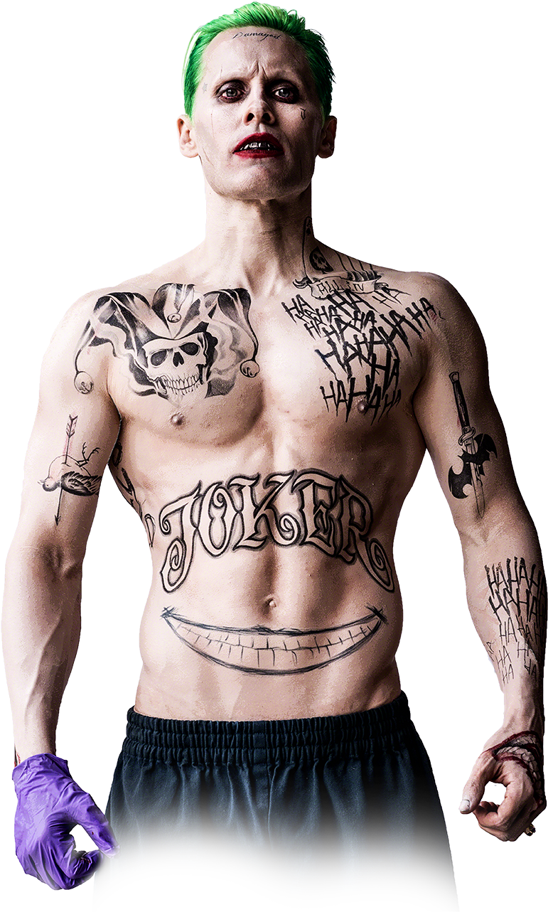 Suicide Squad Joker Stance Men's Tank - Joker Suicide Squad Tatuaggi Clipart (771x1283), Png Download