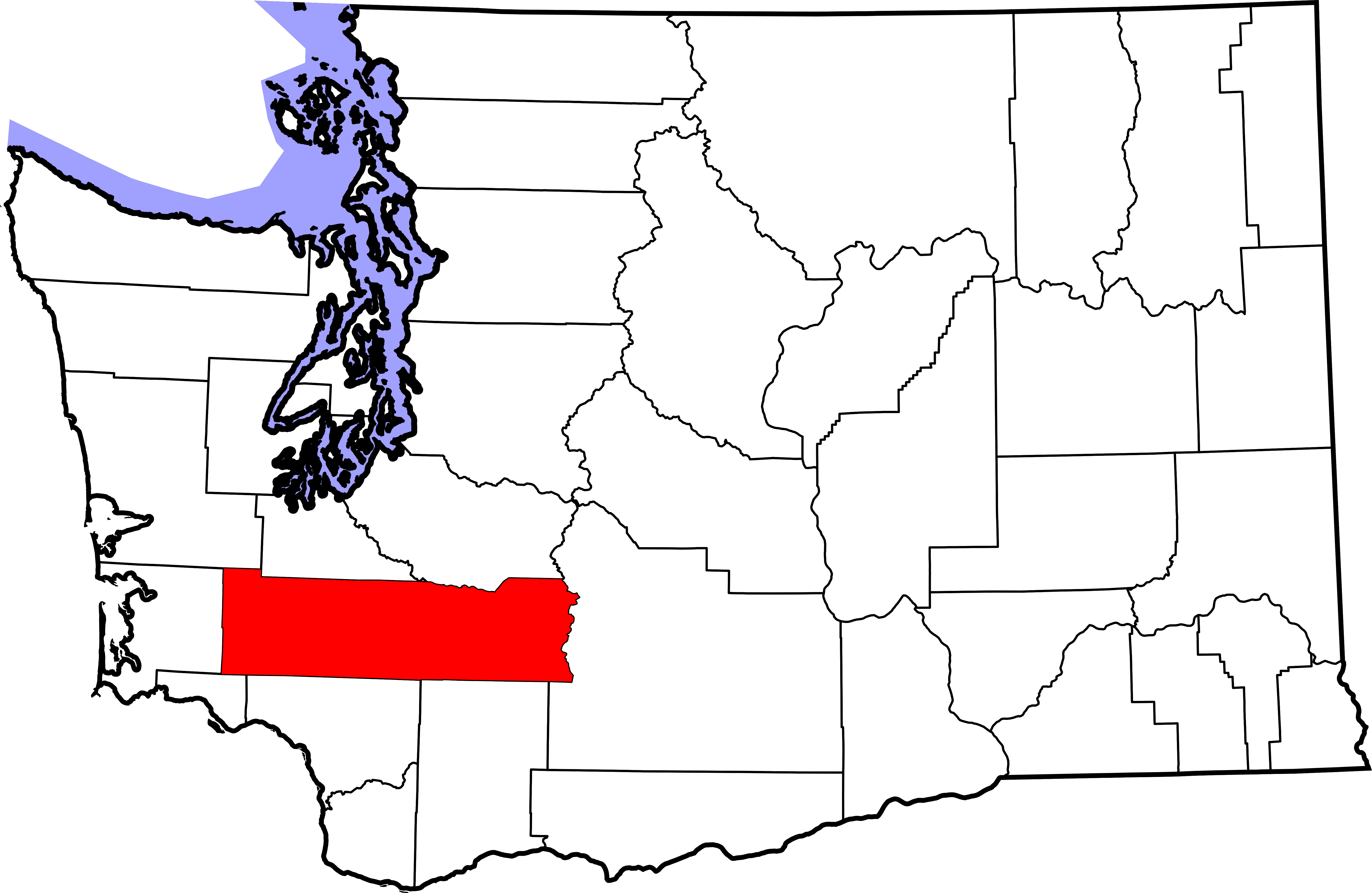 Map Of Washington Highlighting Lewis County - Pierce County Washington Clipart (5936x3863), Png Download