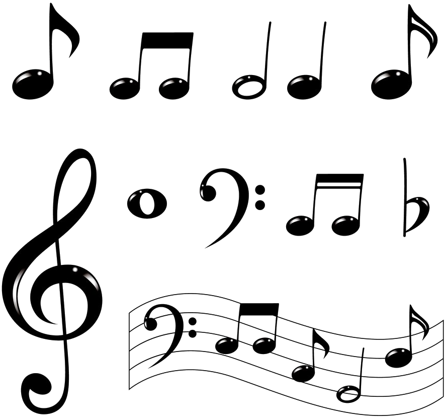 Music Notes Transparent File - Music Notes Drawing Easy Clipart (1000x972), Png Download