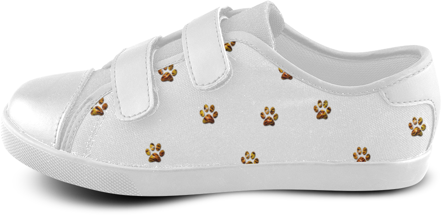 Tiger Paw Velcro Canvas Kid's Shoes - Skate Shoe Clipart (1000x1000), Png Download
