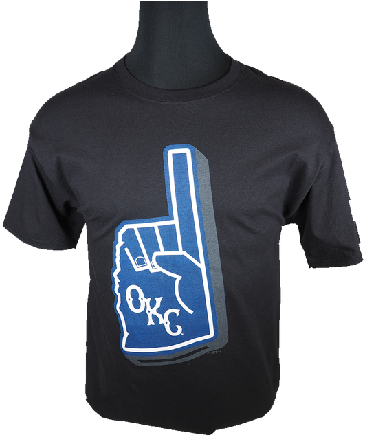 Okc Foam Finger Tee - Wine Bottle Clipart (1280x720), Png Download