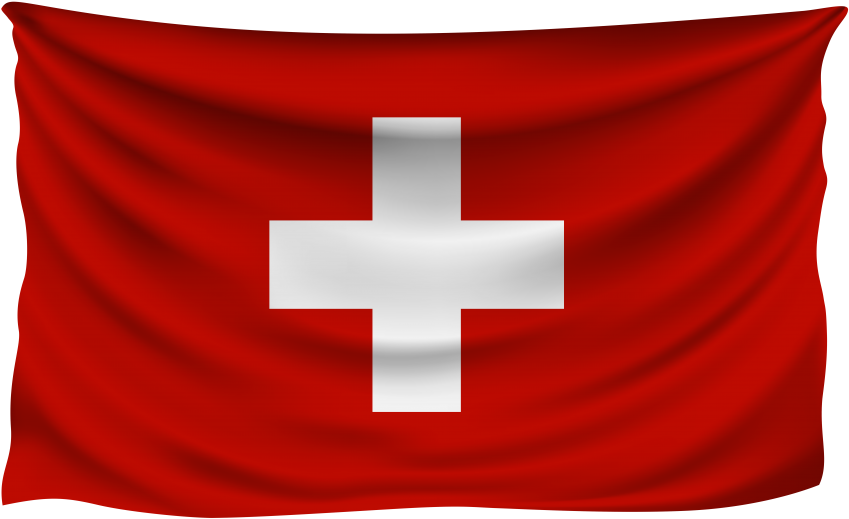 Switzerland Wrinkled Flag Png Transparent Image - Switzerland Flag Png Clipart (866x650), Png Download