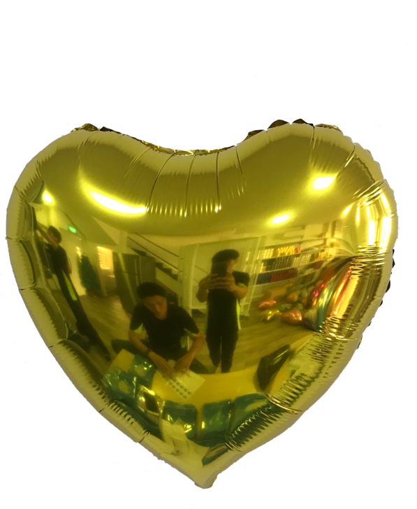24 Inch Gold Heart - Inflatable Clipart (810x888), Png Download