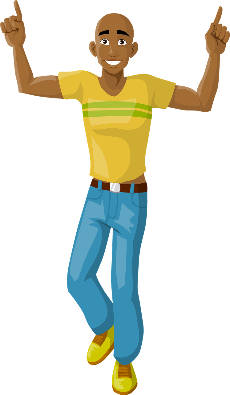Happy Man Dancing Man Smiling Png Image - Parts Of The Body In Igbo Clipart (747x1280), Png Download