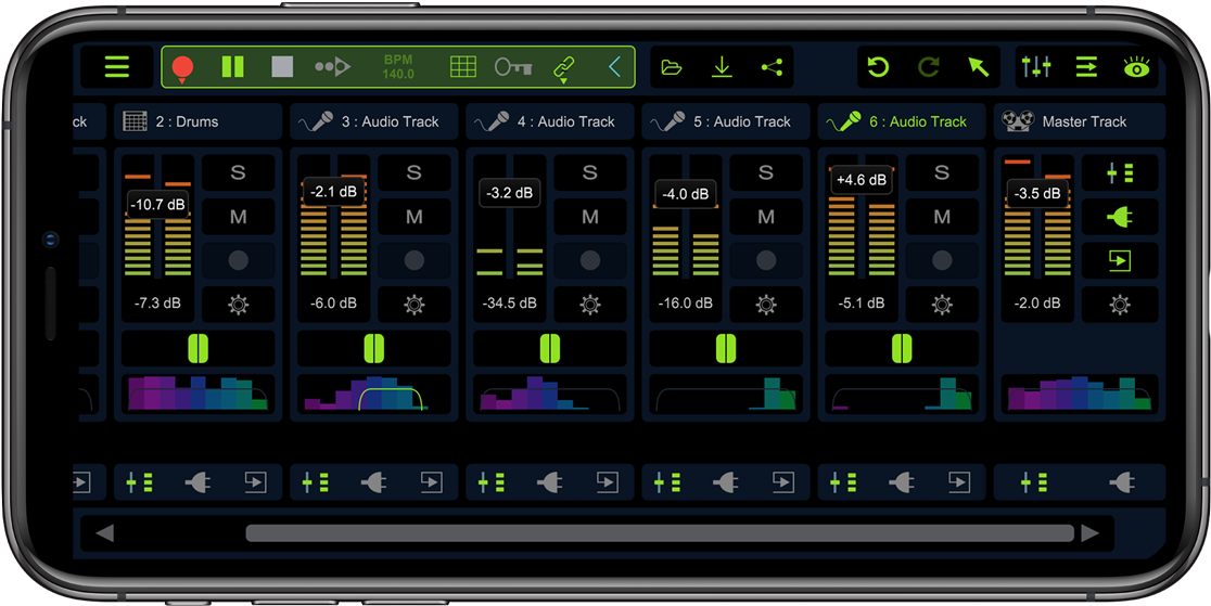 Stagelight 4 Ios App Iphone Mixer Electronic Musical Instrument