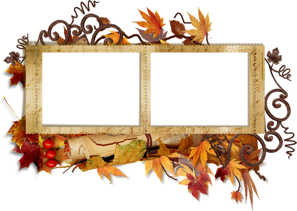 Double Photo Frames Png Clipart (1024x729), Png Download