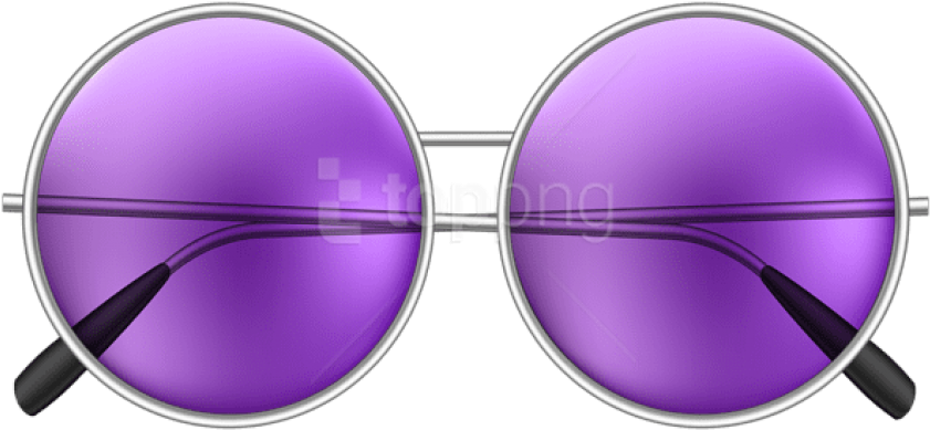 Free Png Download Round Sunglasses Purple Clipart Png - Purple Sunglasses Transparent Png (850x397), Png Download