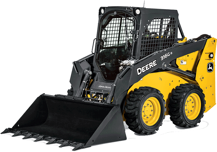 316grskid Steer - John Deere 316 Gr Clipart (1366x768), Png Download