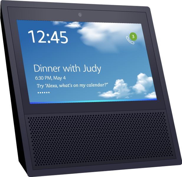 Amazon Echo Show - Echo Show Transparent Clipart (617x600), Png Download