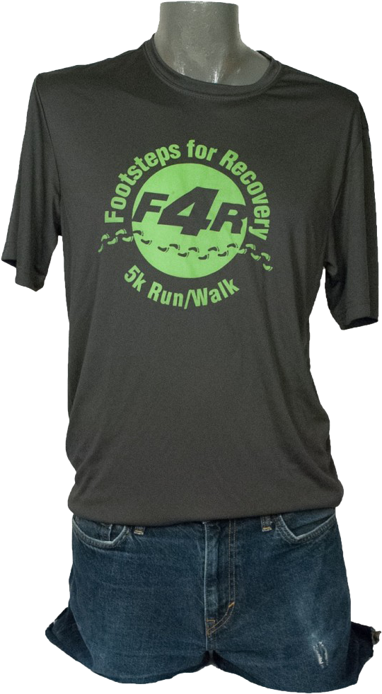 Footsteps For Recovery 5k Shirts - Active Shirt Clipart (610x1024), Png Download