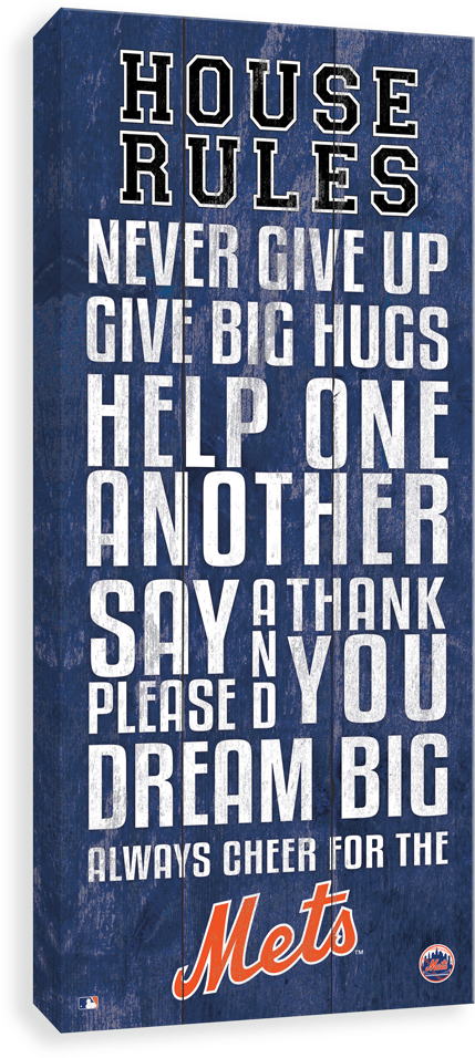 New York Mets House Rules - Sign Clipart (1000x1000), Png Download