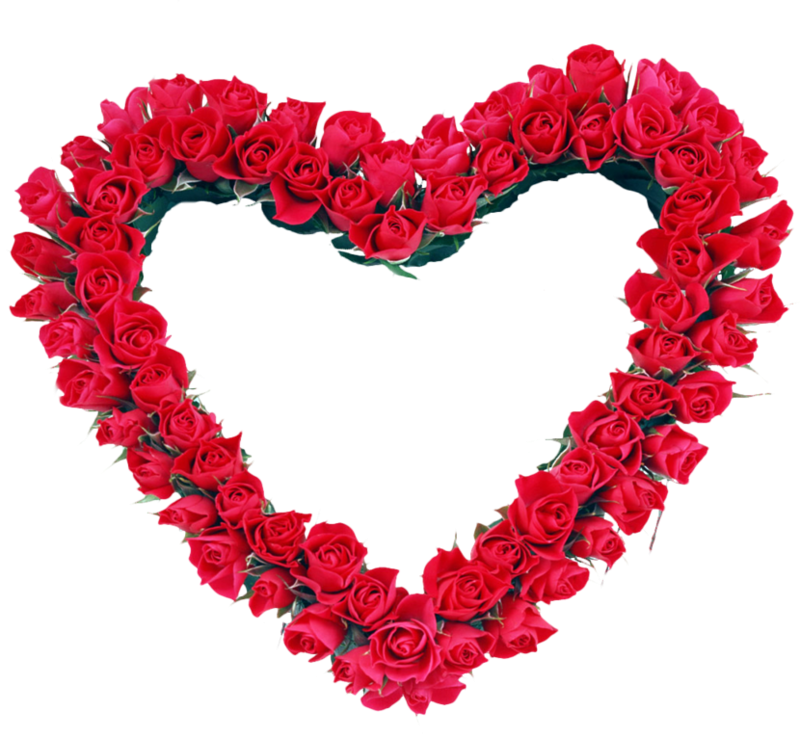 Heart Picture Frame - Rose Heart Frame Png Clipart (800x738), Png Download