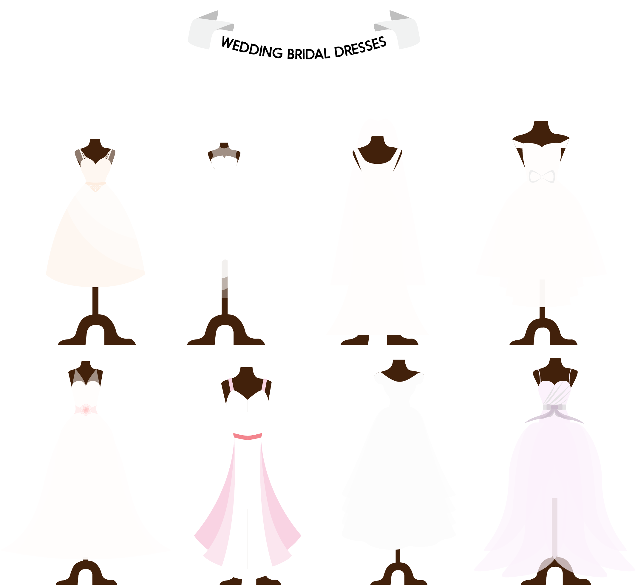 Contemporary Western Wedding Dress Euclidean Vector - Gaun Pengantin Vektor Clipart (2129x1961), Png Download
