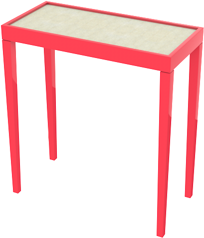 Tini Iii Tucson Coral And White Painted Raffia - Coffee Table Clipart (1000x1000), Png Download