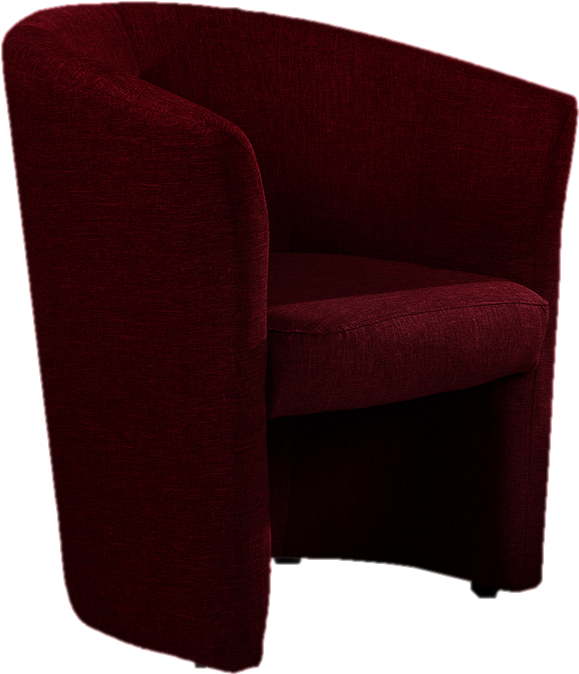 Belize Wine Red - Club Chair Clipart (616x740), Png Download