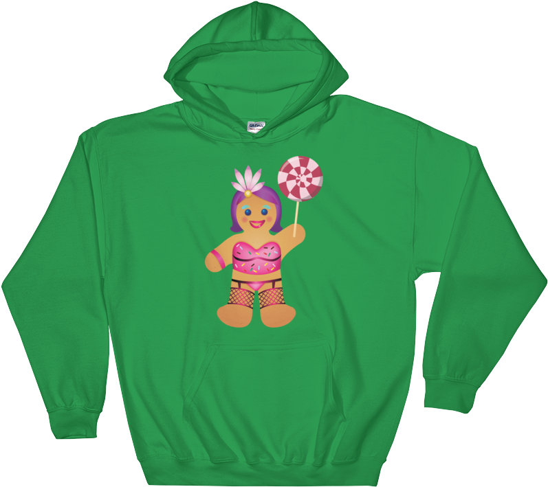 Gingerbread Drag Queen Hoodie Swish Embassy - Lenny Face Hoodie Clipart (797x709), Png Download