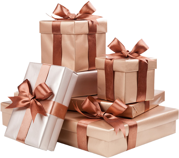 Gift Box With Balloons Clipart (600x530), Png Download