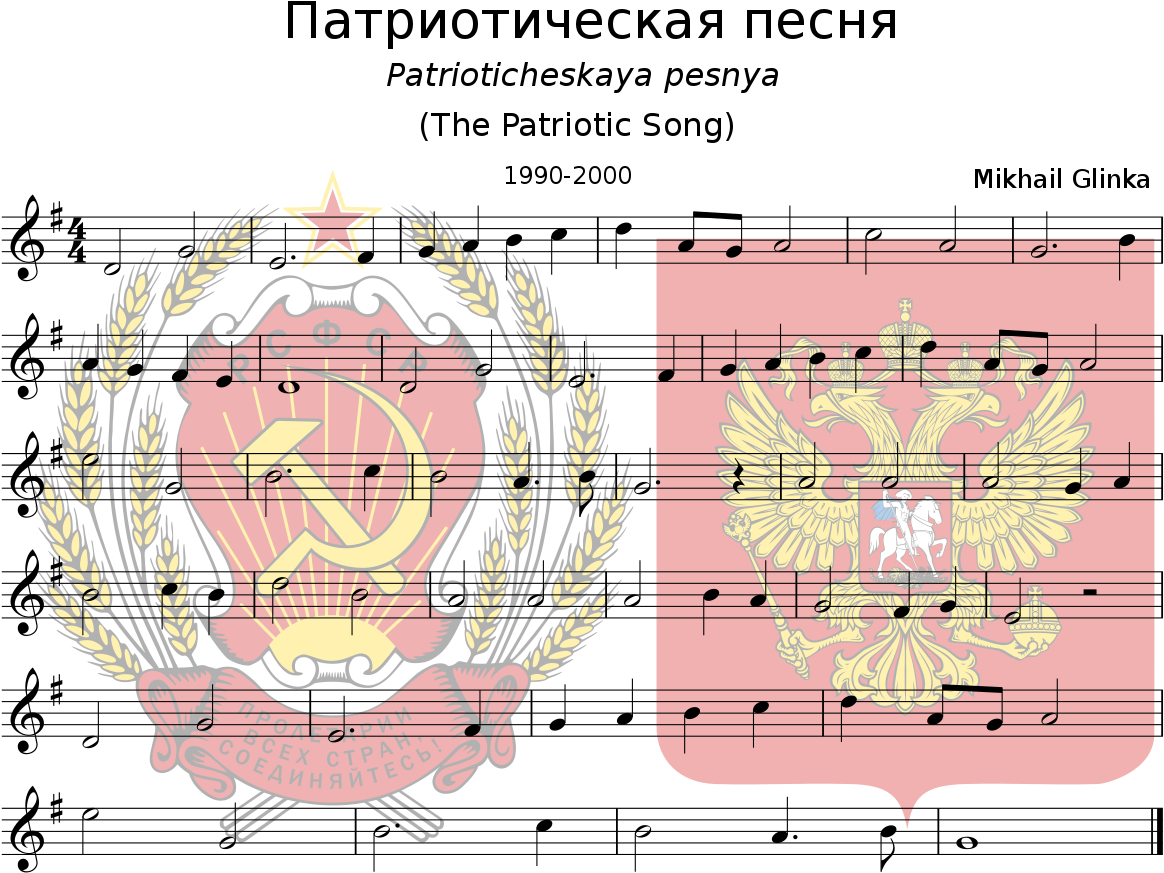 Patrioticheskaya Pesnya - Coat Of Arms Of Russia Clipart (1200x912), Png Download