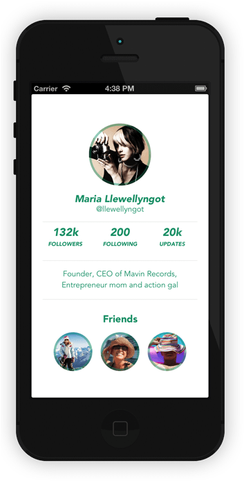 Flat Ui Profile Iphone - Iphone Clipart (700x776), Png Download