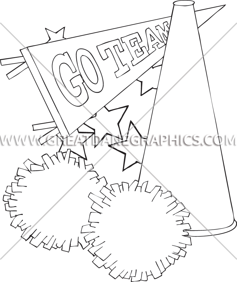 Cheerleading Production Ready Artwork For T Shirt - Illustration Clipart (825x982), Png Download
