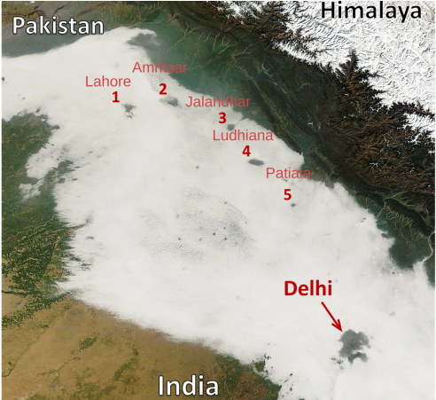Satellite Imagery Of Fog Holes Over India And Pakistan - Christmas Tree Clipart (800x450), Png Download