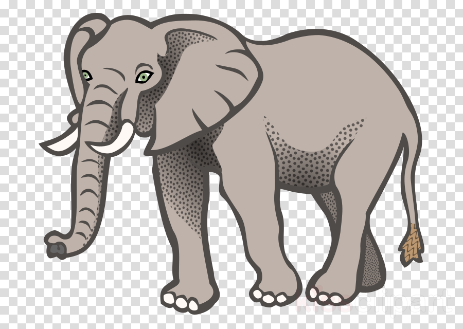 Download Clip Art Elephant Clipart African Bush Elephant - Elephant Line Art Png Transparent Png (900x640), Png Download