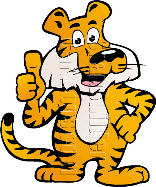 Two Thumbs Up Clipart - Tiger With Thumbs Up - Png Download (600x600), Png Download