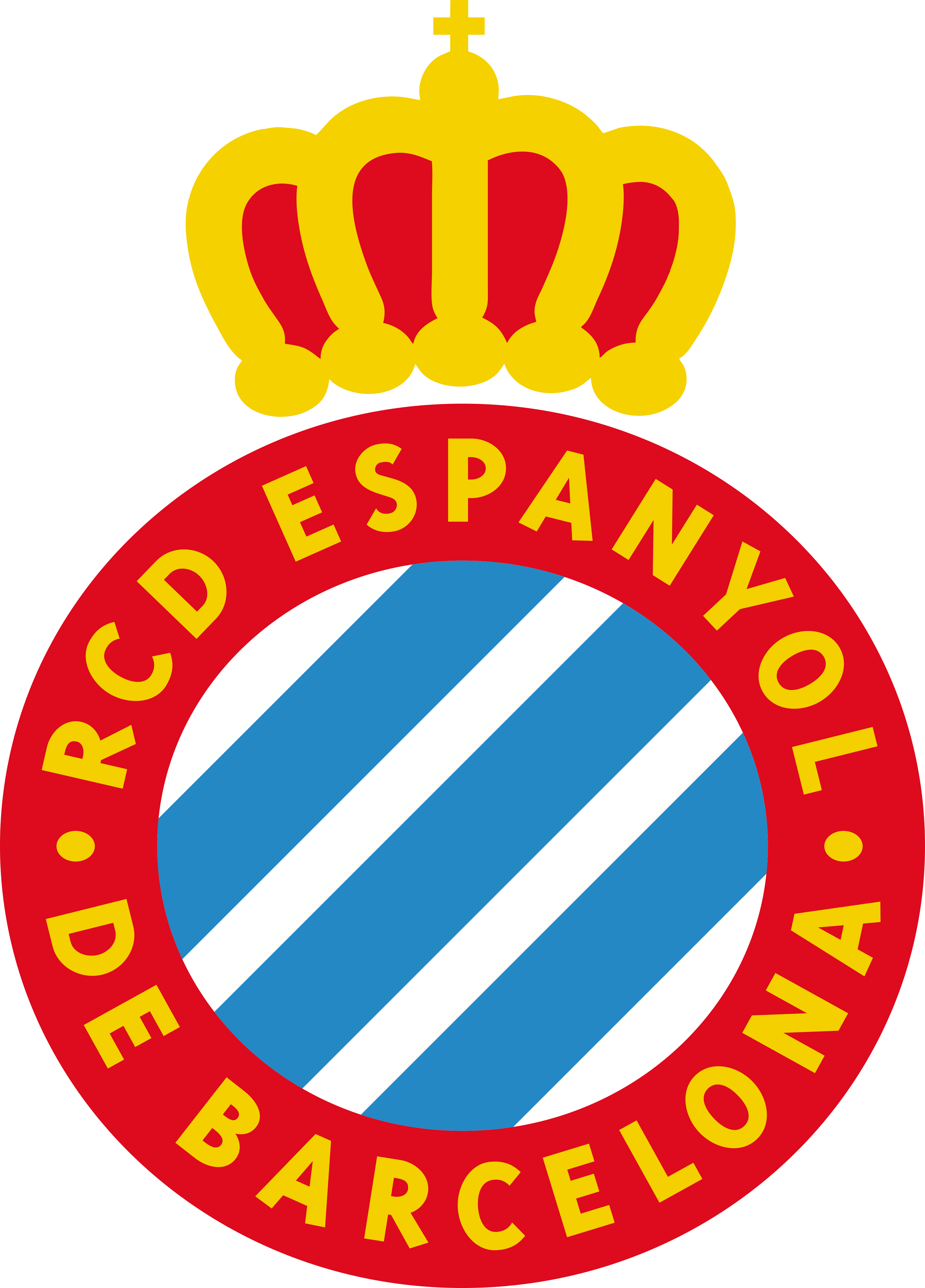 Rcd Espanyol Logo - Rcd Espanyol Clipart (3500x4874), Png Download