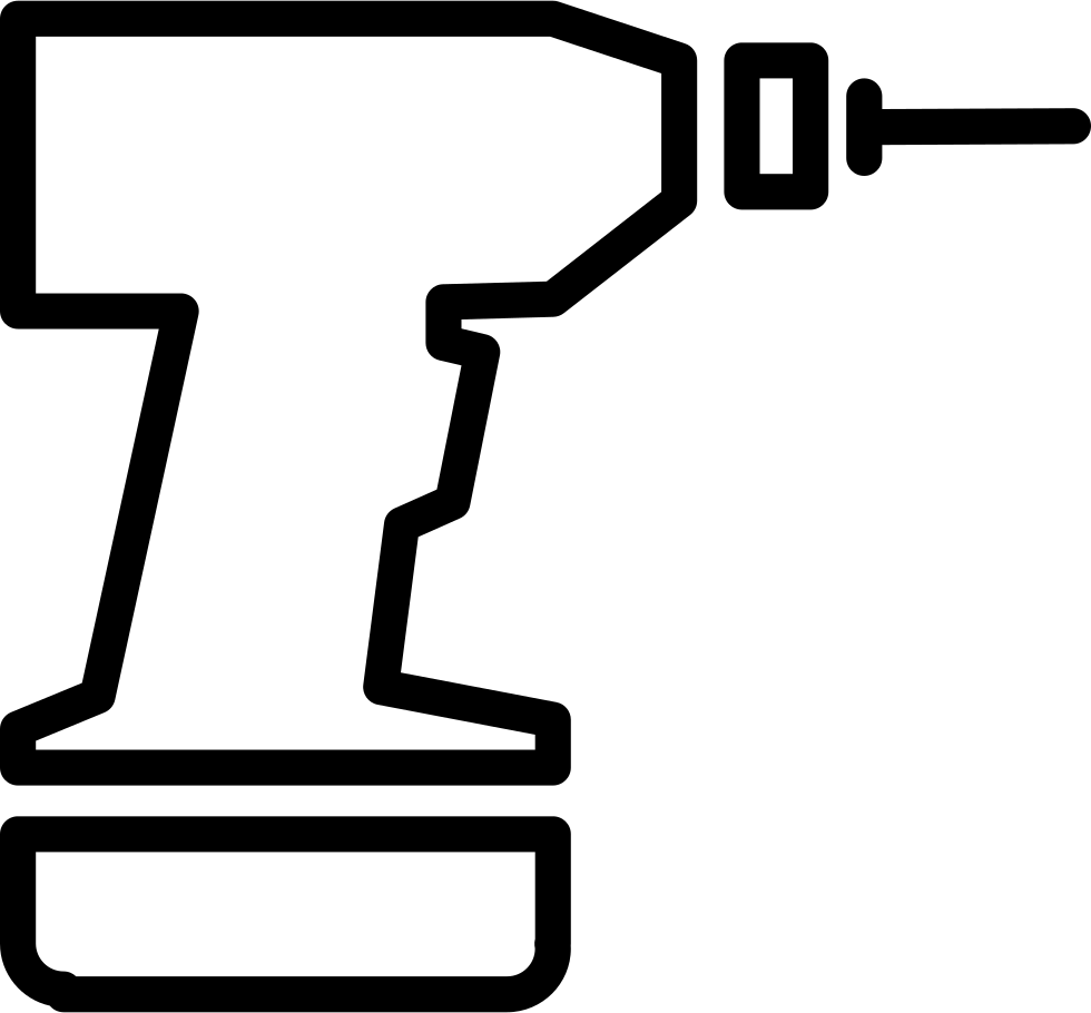 Png File Svg - Outline Of A Drill Clipart (980x910), Png Download