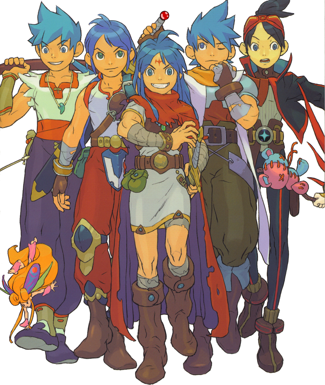 Ryu Of Each Game - Breath Of Fire Art Clipart (1103x1305), Png Download