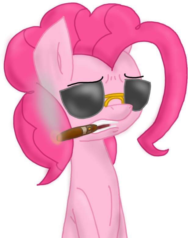 Efrejok, Cigar, Pinkie Pie, Safe, Smoking, Solo - Pinkie Pie Smoking Clipart (616x778), Png Download