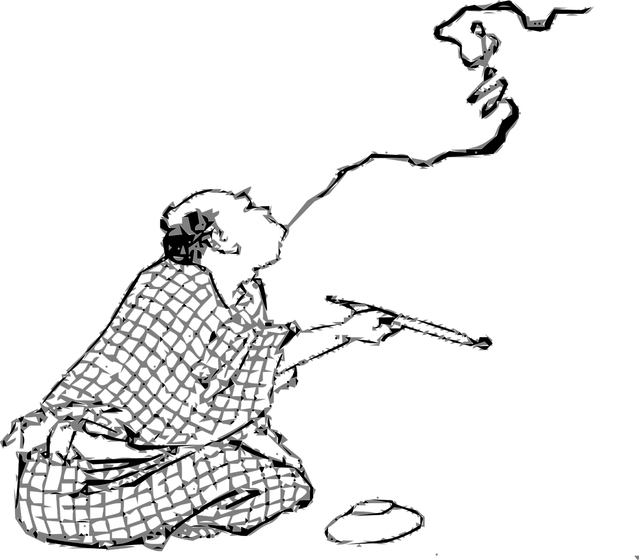 Cock Japanese Man Smoking Png Image - Smoking Clipart (1280x1122), Png Download