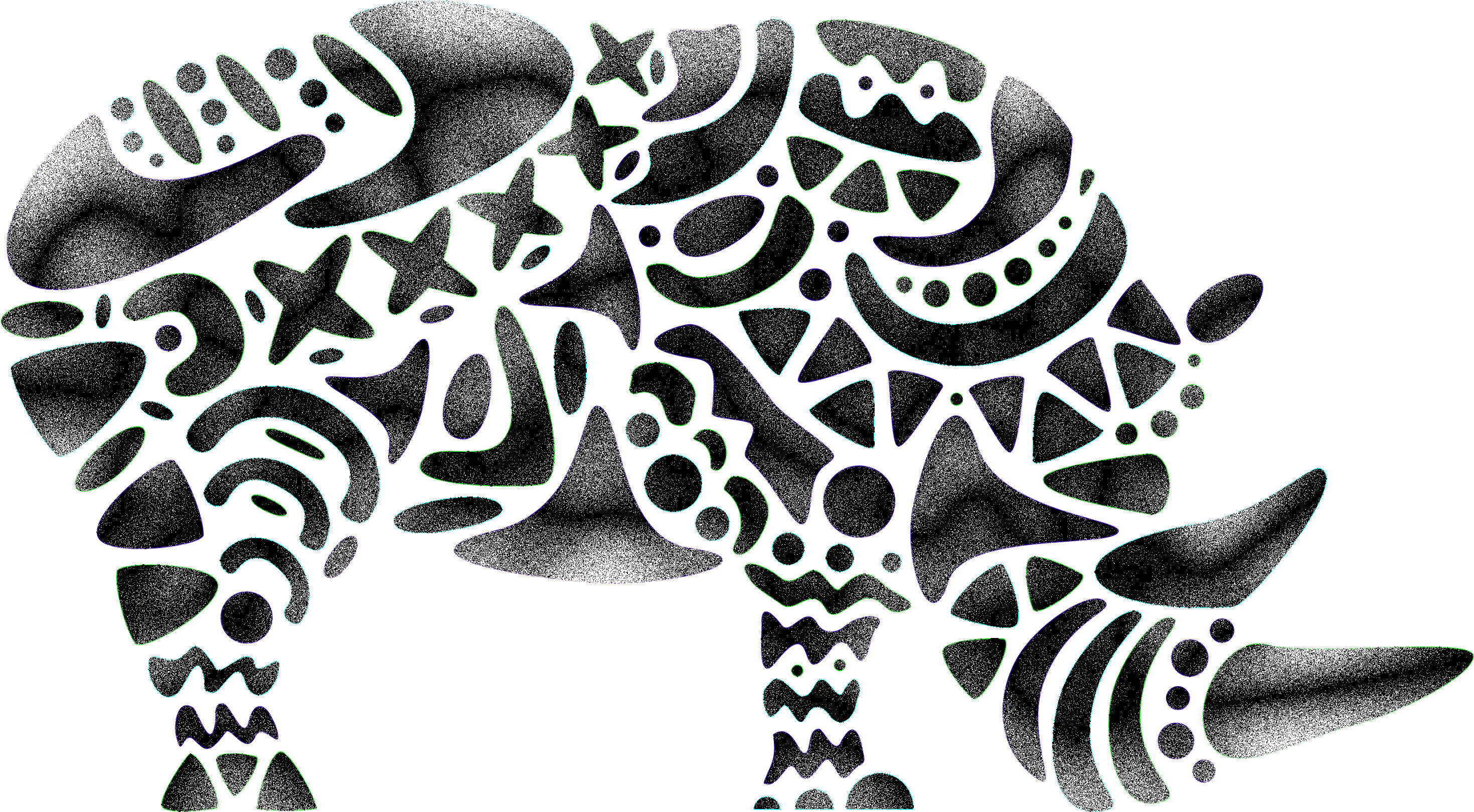 Rhino Rhino Art, Animal Stencil, Caillou, Rhinos, Tatt, Clipart (3000x1722), Png Download