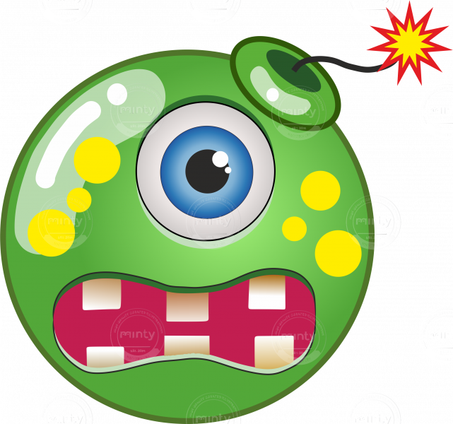 Green Cartoon Bomb - Cartoons Bomb Png Clipart (641x600), Png Download