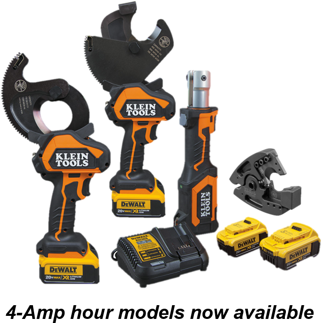 Several Models Of Klein's Battery Operated Tools Are - Klein Tools Clipart (655x675), Png Download