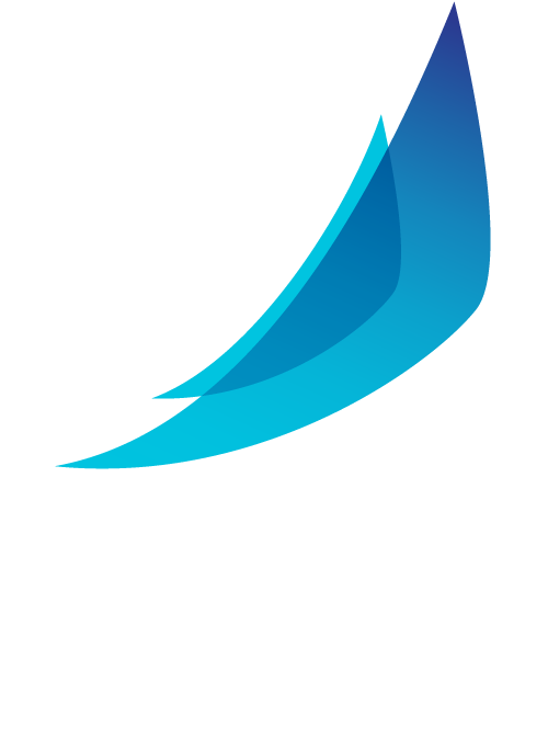 Spinnaker Logo Stacked Alt White Text 2 Clipart (500x684), Png Download
